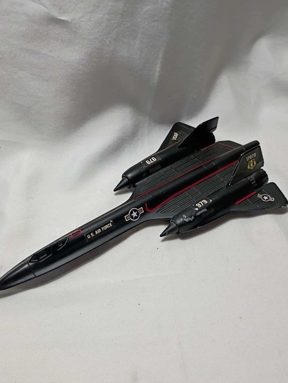 Vintage ERTL 10" 1:120 Diecast Lockheed SR-71 Blackbird Plane Spy Plane Jet 80s